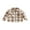 Brown, variant on Toddlers Little Boys Girls Mixed Color Plaid Shacket Jacket Lapel Long Sleeve Single-breasted Outerwear Coat with Pockets