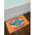 thumbnail image 2 of Alcohol Bath Mat, Hand-Drawn Sugar Skull Wearing Sombrero with Mas Tequila Por Favor Saying, Plush Bathroom Decor Mat with Non Slip Backing, 29.5" X 17.5", Multicolor, by Ambesonne, 2 of 2