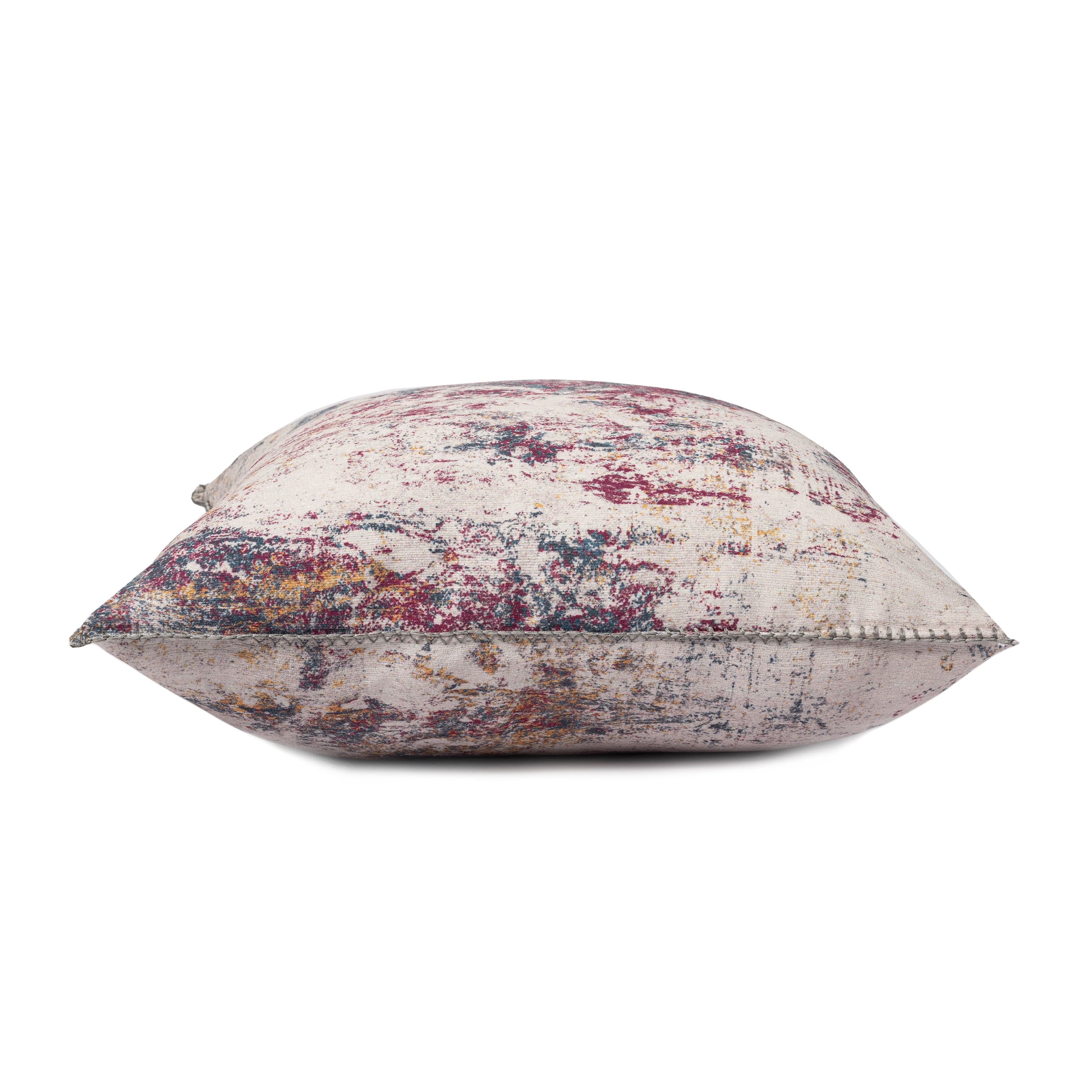 Cape Modern Abstract Indoor/Outdoor Throw Pillow, Magenta/Teal, 20" x 20", Count per Pack 1