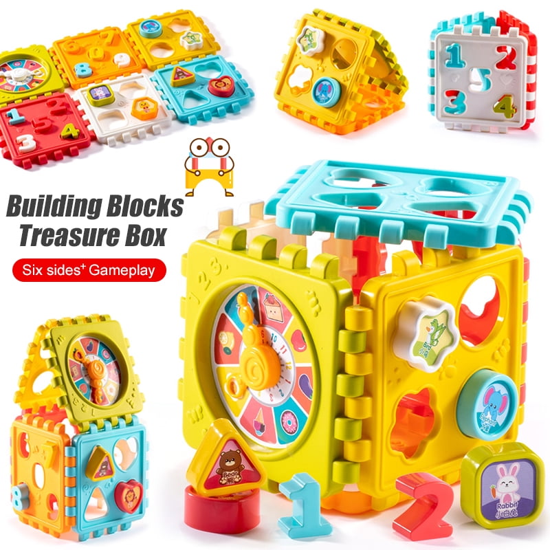 LNKOO 6-in-1 Activity Cube for Toddlers Baby Educational Musical Toy for Kids - Early Development Learning Toys with 6 Different Activities - Best Gift for Children 1 2 3 Years Old