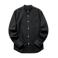 thumbnail image 5 of Admvng Men's Dress Shirt Long Sleeve Collar Stretch Slim Fit Solid Business Button Down Daily Shirts, 5 of 5