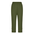 thumbnail image 5 of Women's Soft Fabric Slim Fit Yoga Capri Pants with Pockets, Mid Waisted Tummy Control Stretchy, Casual Lounge Athletic Gym Fitness, Capri Pants for Women Womens Cropped Pants, 5 of 8