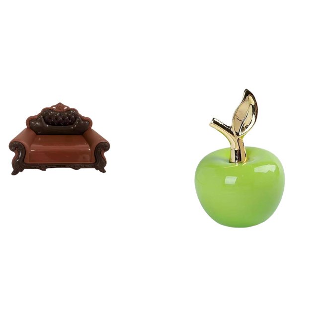 Sofá en miniatura para muñecas,Muebles de casa de muñecas,modelo de sofá europeo,decoración,Modelo de silla individual Mini Bench Chair sofá,Estatua,Escultura de fruta artificial,estatua