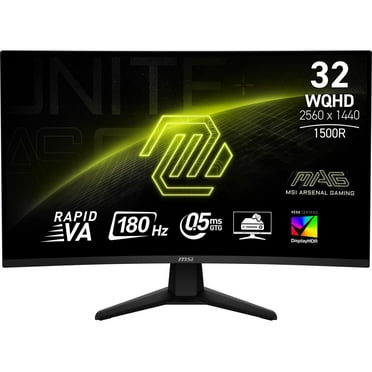 MSI 32" 180 Hz Rapid VA WQHD Gaming Monitor 82% Adobe RGB / 78% DCI-P3 / 101% sRGB MAG 32CQ6F