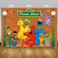 thumbnail image 3 of Vajilla desechable con tema de Barrio Sésamo para niños, decoración de fiesta de cumpleaños, Baby Shower, plato de papel, Fondo de globo, regalo de dibujos animados, 3 of 5