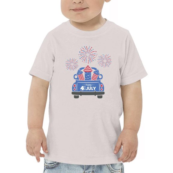 Happy 4Th Of July Fireworks T-Shirt Toddler -Image by Shutterstock, 5 Toddler