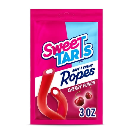 SweeTARTS Ropes, Candy, Cherry Punch, Soft and Chewy, 3 oz