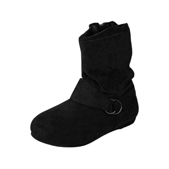 Women's Ankle Boots Comfortable On Sole Flat Heel Casual Bootie for Outdoor Walking and Daily Wear