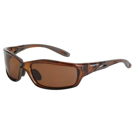 Crossfire Infinity Safety Glasses Crystal Brown Frm HD Brown Polarized Lens