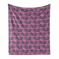 thumbnail image 1 of Gaming Soft Flannel Fleece Throw Blanket, Continuous Joystick Gamepad Vintage Childhood, Cozy Plush for Indoor and Outdoor Use, 60" x 80", Pink Violet Blue, by Ambesonne, 1 of 5