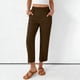 thumbnail image 1 of Pincandy Women's Solid Color Elastic Waist Pockets Linen Blend 9-Point Pants, Casual & Daily Wear, 1 of 7