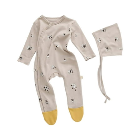 

Baby Pajamas Open Button Cotton Dot Newborn Jumpsuit