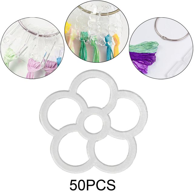 50 piezas de gotas de hilo dental transparentes para manualidades, bobinas de hilo dental transparentes y lisas multiusos, almacenamiento de bobinas de costura para entusiastas del hogar C