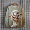 thumbnail image 2 of Suéter de otoño e invierno para hombre con estampado 3D de animales, suéter deportivo para ciclismo, suéter cálido, moda urbana, informal, parodia para hombre, 2 of 5