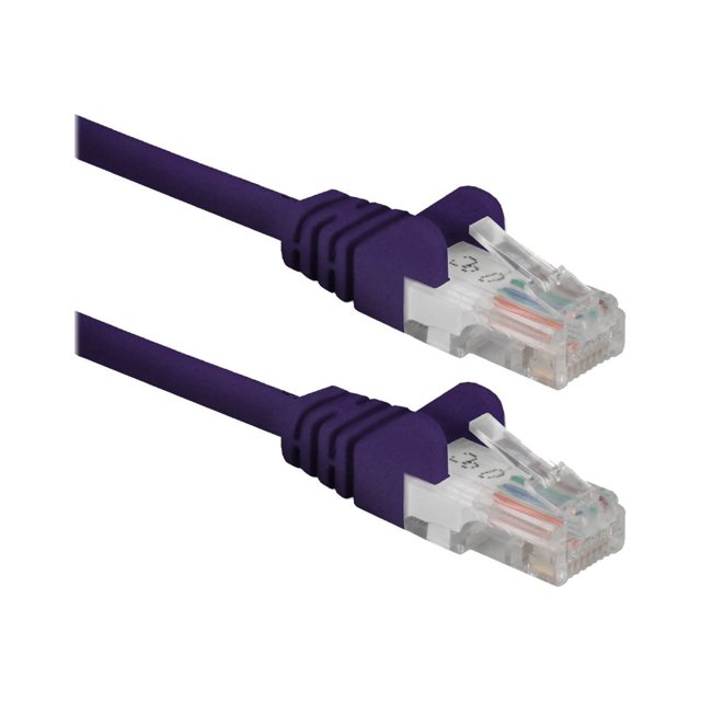 QVS - Patch cable - RJ-45 (M) to RJ-45 (M) - 7 ft - UTP - CAT 6 - molded, snagless, stranded - purple