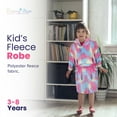 thumbnail image 6 of Rising Star Kids Robe Ages 3T-5T – Soft Plush Hooded Fleece Girls Bathrobe, Unicorn Design with Belt and Pockets, 6 of 7