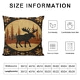 thumbnail image 6 of Heduofu Set of 2 Vintage Bear Throw Pillow Covers,Cabin Deer Hunting Cushion Case for Home Living Room Decor, Reversible Farmhouse Wolf Animals Brown Yellow Decorative Throw Cushion Case, 6 of 6