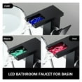 thumbnail image 3 of LED Bathroom Faucet Waterfall Black/Chrome/Gold Modern Single Handle, 1 Hole Deck Mount Mixer Tap Commercial Lever Basin Vanity ,Built To Last, 3 of 7
