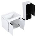 thumbnail image 4 of 24" Wall-Mounted Bathroom Vanity Ceramic Sink Wall-Mounted Side Cabinet for Space Utilization, 4 of 7