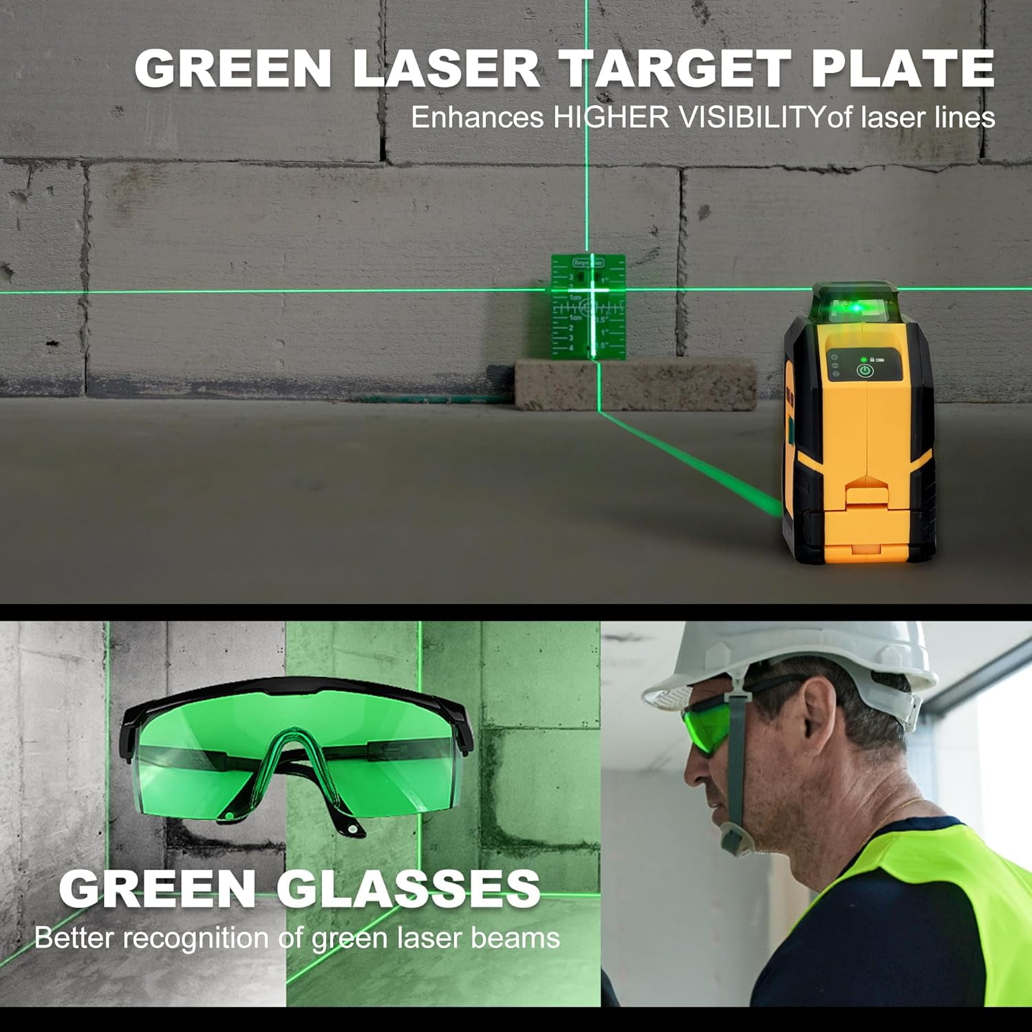 Niveau Laser 360° Avec Trépied – Auto-nivelant, Ligne Croisée, Portée 100ft – Sac De Transport Inclus – Prexiso