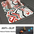 thumbnail image 4 of Bath Mat Rug,abstract grunge red curved lines Non Slip Quick Dry Super Absorbent Thin Bathroom Rugs Fit Under Door-Easy to clean Bathroom Floor Mats-Shower Rug for Shower Sink Bathtub(16" x 24"In), 4 of 6