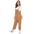 thumbnail image 3 of MintLimit Women's Solid Rib Corduroy Buttons Causal Playsuit Jumpsuit with Pockets, 3 of 5