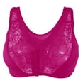 thumbnail image 4 of Cathalem Soutien-Gorge Sans Fil Confort Révolution pour Femmes Couverture Complète Soutien-Gorge Lisse Quotidien avec Rallonge, Rose Vif S, 4 of 4