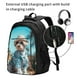 thumbnail image 2 of Easygdp Stylish Dog in Denim Outfit Mochila para Laptop de Viaje con Puerto USB, Mochila para Laptop con Puerto de Carga USB para Mujeres y Hombres, 2 of 7