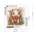 thumbnail image 2 of Pintura de diamante 5D DIY taladro redondo completo Navidad Piglet decoración del hogar 30x30cm Wdftyju, 2 of 9