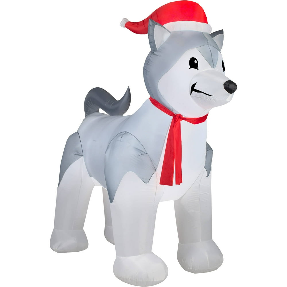 9' Airblown Inflatable Husky Christmas Inflatable