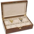 thumbnail image 2 of Fashion Burlwood Finish 10-Watch Case (13.25 X 8.25) Made In China jwc180-1, 2 of 4
