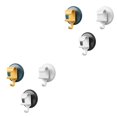 thumbnail image 2 of 6 pcs Sans Perceuse Lavabo Rack Mur Suspendu Cintre Salle de Bain Crochet Mural, 2 of 6