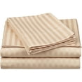thumbnail image 3 of Couture Charm Hotel Luxury 500-TC Giza Cotton Split-King Size 5-Pcs Sheet Set Fits Upto 24-26" Deep Pocket (Stripe, Beige), 3 of 4