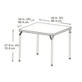 thumbnail image 6 of Mainstays 34inch Straight Top Folding Table, Card Table, Deep Walnut, 6 of 9