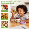 thumbnail image 6 of Lumikrypt 4 Pack Overnight Oats Containers with Lids（16 oz＋5 oz), Yogurt Parfait Cups, Dual-Laryer Chia Pudding Jars with Dry & Wet Separation, for Oatmeal Cereal Nut Fruit, Meal Prep, 6 of 7