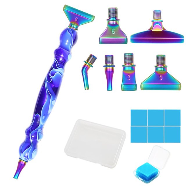 Kits Accesorios para Bolígrafos para Uñas Artesanales (bolígrafo + 6 Brocas + Caja + 6 Piezas Perforación)