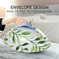 thumbnail image 4 of Yayeee Pillowcase Standard Size Set of 2 Satin Wrinkle Resistant Pillow Case, Green Leafy Pattern, 4 of 8