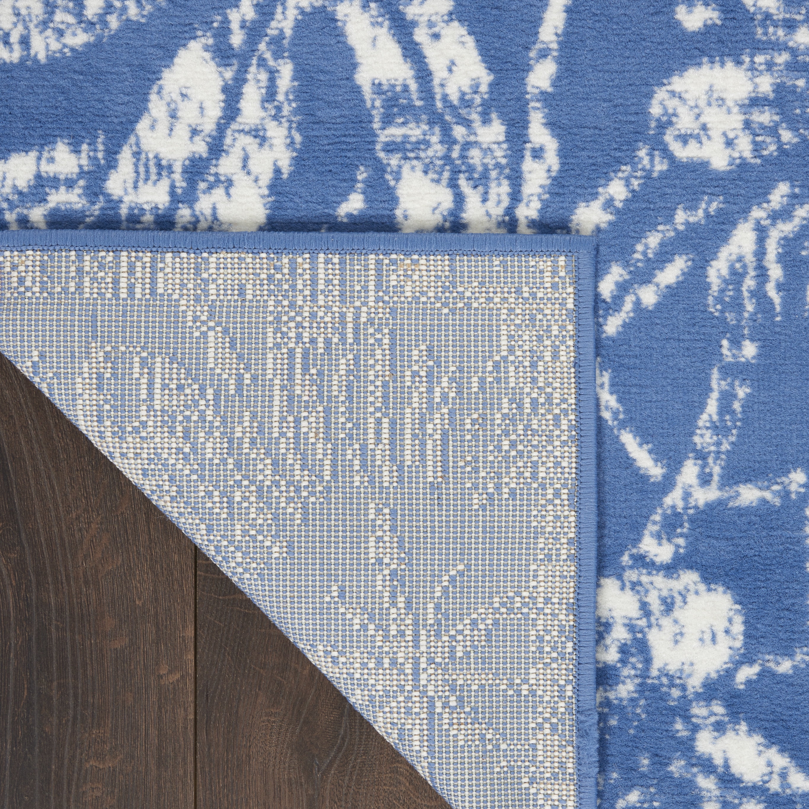 Nourison Whimsicle Botanical Bohemian Blue 2' x 8' Area Rug, (8' Runner)