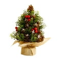 thumbnail image 6 of Djunllk Small Christmas Tree with Bow & Pinecone Aesthetic Tabletop Artificial Mini Christmas Tree Party Gift Christmas Decorations for Kitchen Dining Room Window, 6.6in/17cm, 6 of 6