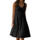 thumbnail image 1 of Vestidos de verano para mujer UMfun, moda para vacaciones, verano, color sólido, sin mangas, fiesta, playa, vestido negro, 1 of 6