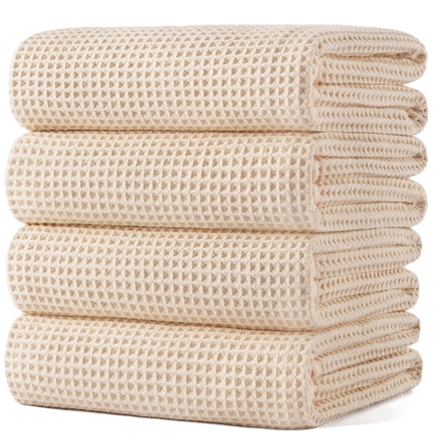 Toalla de baño POLYTE de microfibra de gran tamaño, secado rápido, 76,2 x 152,4 cm, paquete de 4