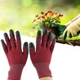 thumbnail image 2 of ZPSHYD Gants de Travail Protecteurs, 1 Paire Gants Résistants Rouges Antidérapants en Nylon pour Jardin, 2 of 8