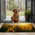thumbnail image 3 of ONETECH Sunflower Field Square Floor Mat Indoor Outdoor Burlap Felt Anti Slip Rubber Backing 19.68*39.37 in, 3 of 6