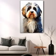 thumbnail image 5 of Thuan Polish Lowland Sheepdog Art Funny Dog Canvas Wall Art Watercolor Animal Cute Puppy Painting Canvas Prints for Farmhouse Kitchen Bedroom Bathroom Decor Framed and Ready to Hang, 5 of 6
