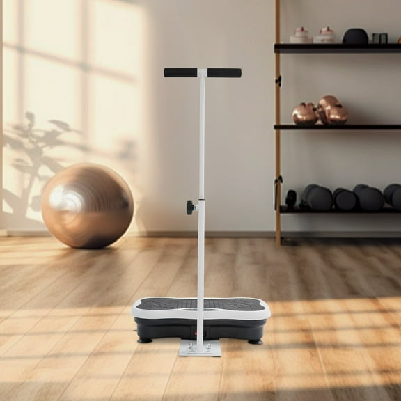 ToppiJoy 180W Vibration Plate Exercise Machine, Vibration Plate Exercise Machine with Handrails&LED Display, Full-body Workout Vibration Plate Equipment