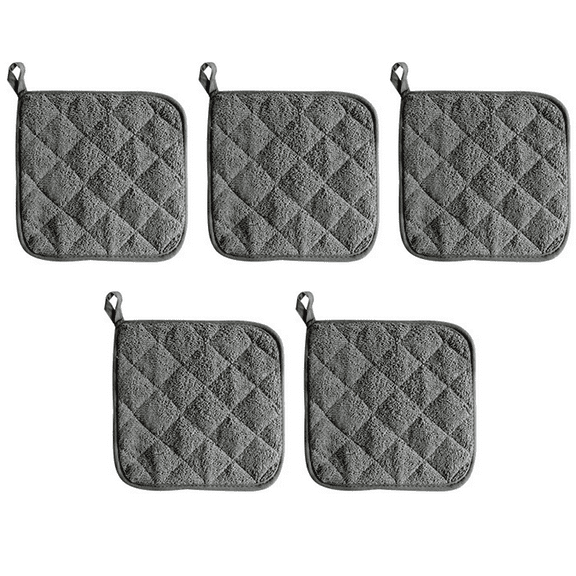Extra Thick Cotton Potholders, Machine Washable, Heat Resistant, Cooking, Baking