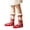 Red Polar Bear, variant on Aunavey Festive Coral Fleece Socks for Women with Snowman Design
