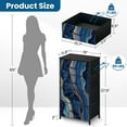 thumbnail image 3 of Boho Dresser for Bedroom with 4 Storage Drawers abstract blue marble agate granite mosaic golden veins japanese Dressers Chest of Drawers Steel Framed Fabric Closet Organizers for Entryway, 3 of 7