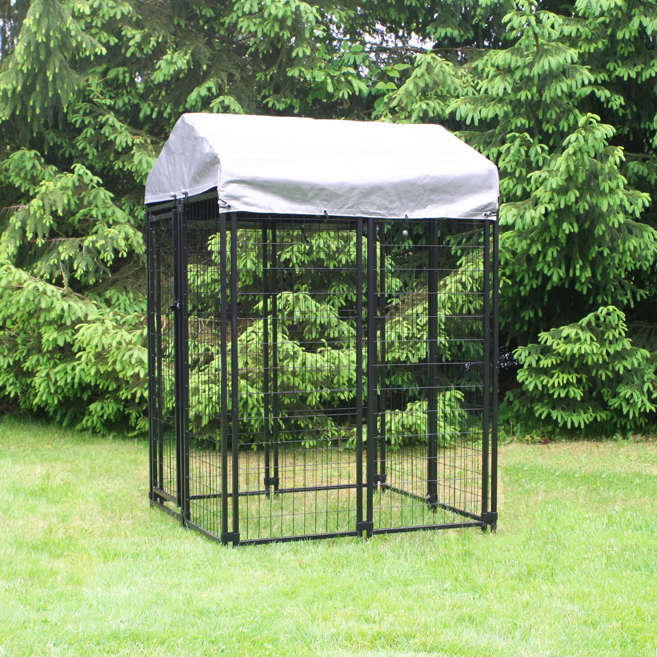 KennelMaster Black Welded Wire Dog Kennel, 48"L x 48"W x 72"H