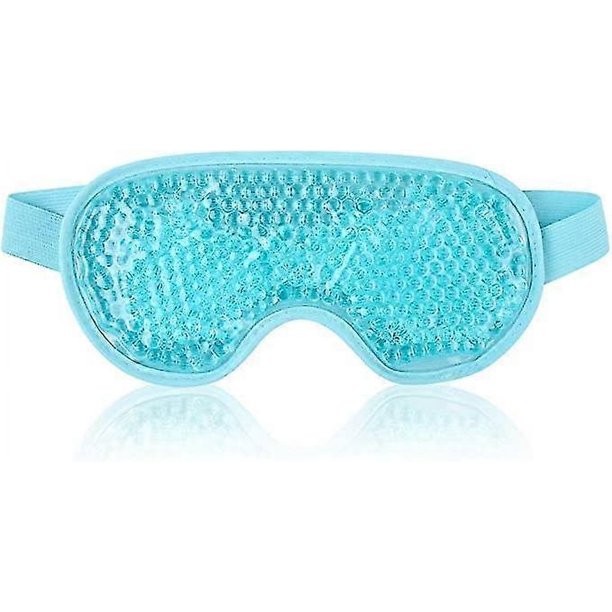 Mascarilla reutilizable para ojos fríos, gel de terapia de frío y calor, para ojos hinchados, ojeras, ojos secos, migraña, dolor de cabeza, alivio del estrés y dolor sinusal, 1 unidad